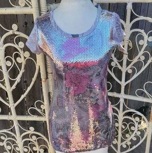 Sequin flower tshirt